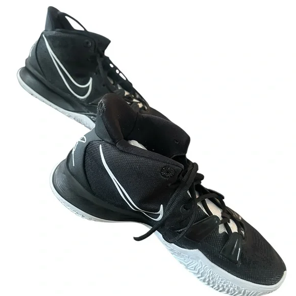 Nike Black and White Kyrie Sneakers with High Ankle Support - used indoor only - Picture 2 of 3